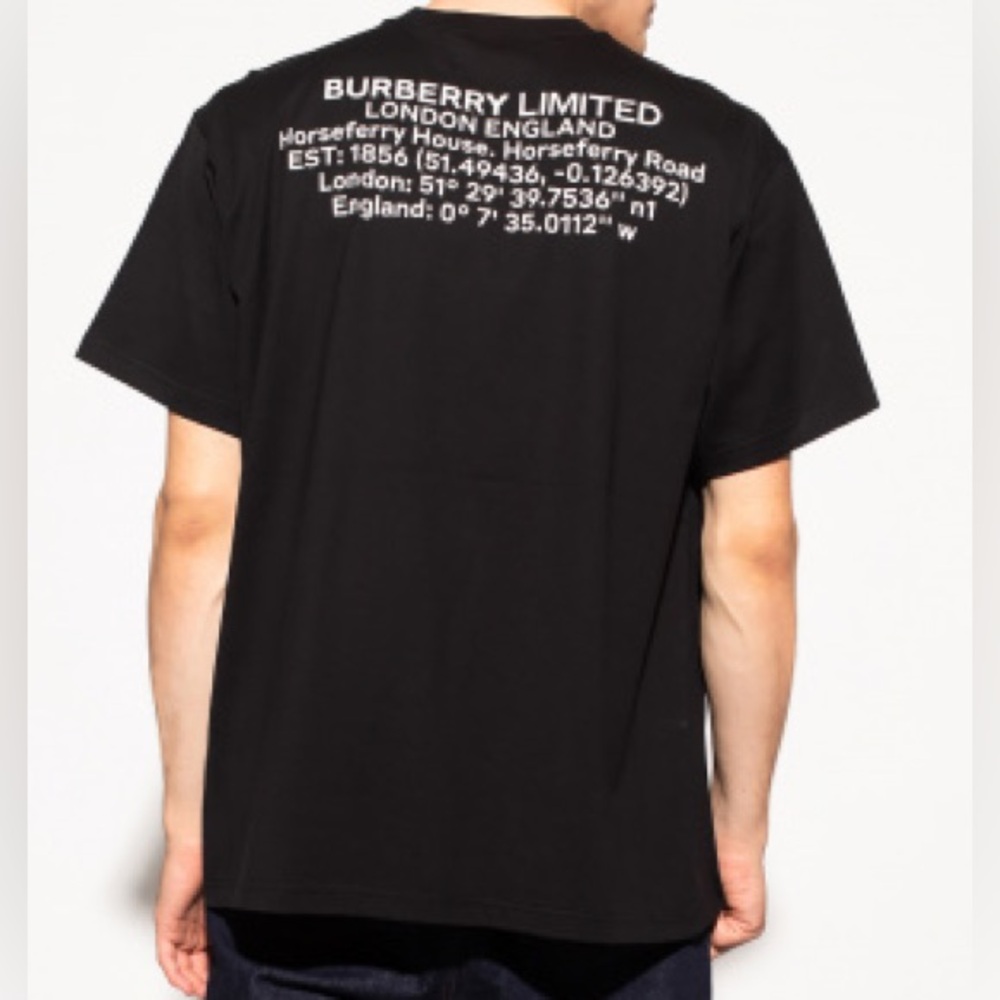 NWT BURBERRY Location Print Oversized T-Shirt